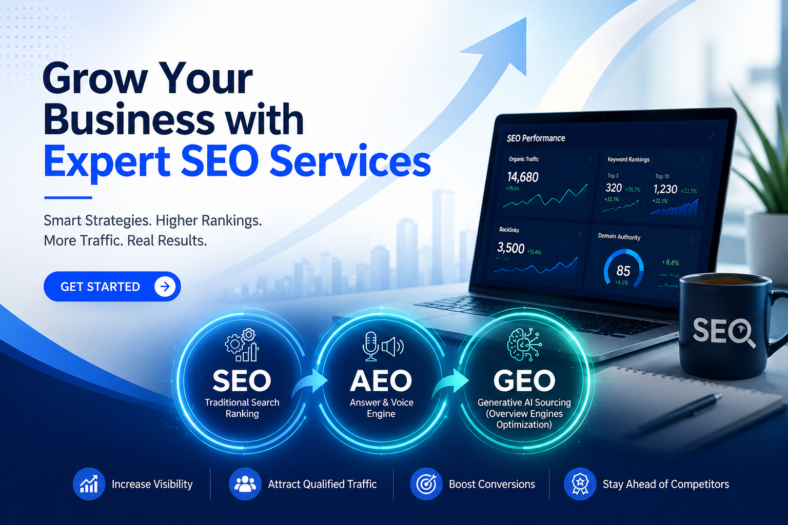Professional SEO services by an SEO Expert in Nepal including SEO, AEO, and GEO optimization